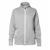 Світшот на блискавці жіночий ID Contrast Stripee, колір сірий меланж - 0627210S