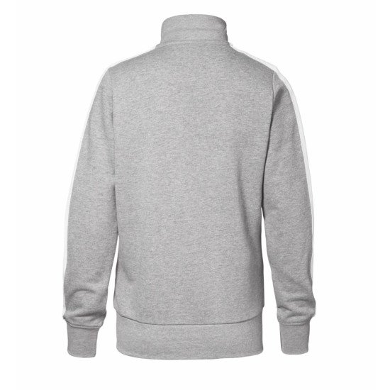 Світшот на блискавці жіночий ID Contrast Stripee, колір сірий меланж - 0627210S