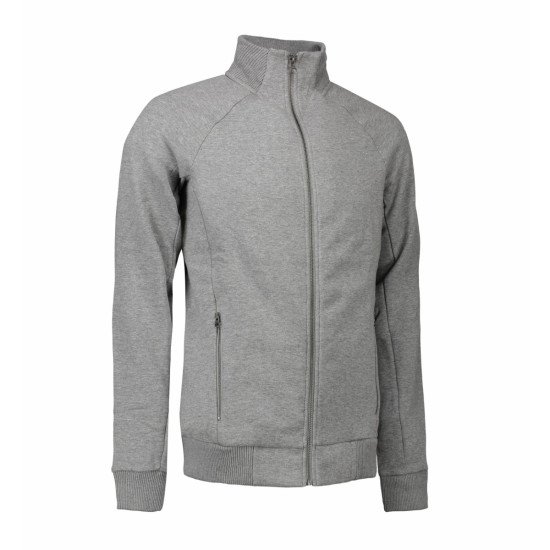 Світшот на блискавці чоловічий ID Full Zip, колір сірий меланж - 0628210S