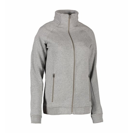Світшот на блискавці жіночий ID Full Zip, колір сірий меланж - 0629210S