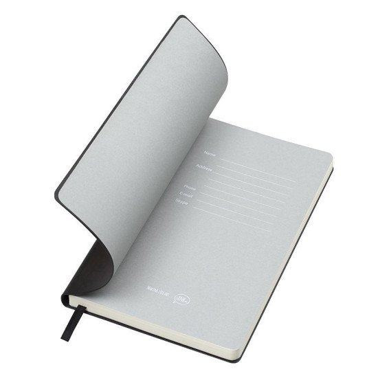 Блокнот в лінію A5 Thinkme Funky, м'яка обкладинка, колір чорний/сірий - TM21209/35/30