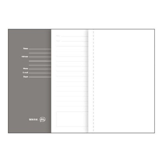 Блокнот в лінію A5 Thinkme Funky, м'яка обкладинка, колір чорний/сірий - TM21209/35/30