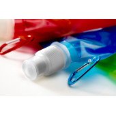 Пляшка для води складана 420 мл полімерна Voyager, з карабіном, колір синій - V6503-11