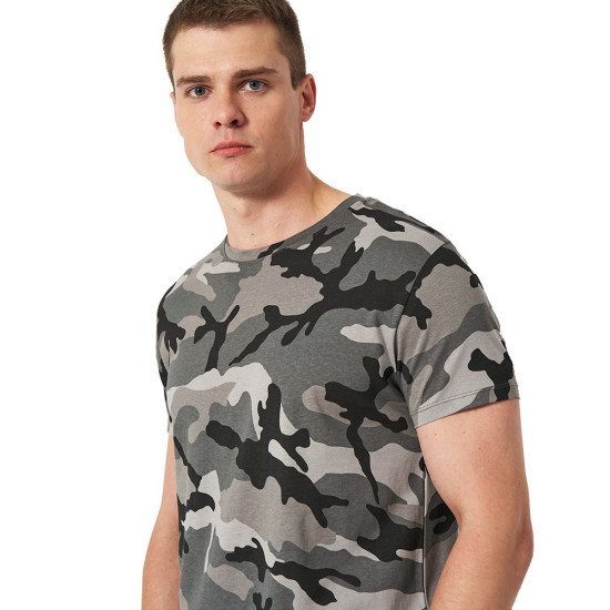 Футболка чоловіча SOL'S Camo, колір камуфляж сірий - 01188521L Футболка чоловіча SOL'S Camo, колір камуфляж сірий - 01188521L