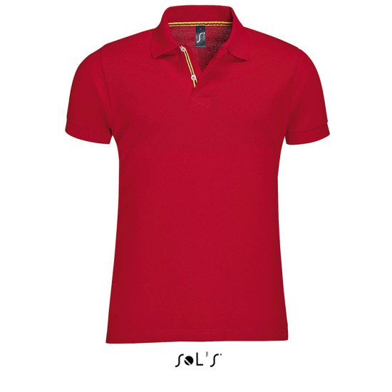 Футболка поло SOL'S Patriot, колір червоний/жовтий - 00576145L