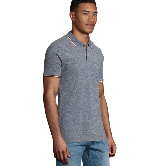 Футболка поло чоловіча SOL'S Paname, колір джинсовий меланж - 020812183XL