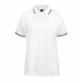 Футболка поло жіноча ID Stretch з контрастними вставками, колір білий - 05230013XL