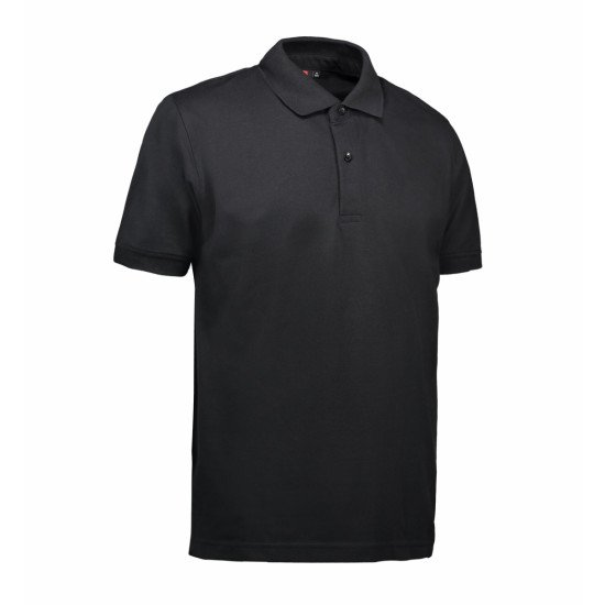 Футболка поло чоловіча ID Pique, колір чорний - 0560900L