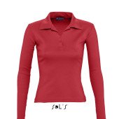 Лонгслів поло жіночий SOL'S Pulp, колір червоний - 11322145XL Лонгслів поло жіночий SOL'S Pulp, колір червоний - 11322145XL