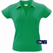 Футболка поло SOL'S Pretty, колір насичений зелений - 11325276S Футболка поло SOL'S Pretty, колір насичений зелений - 11325276S