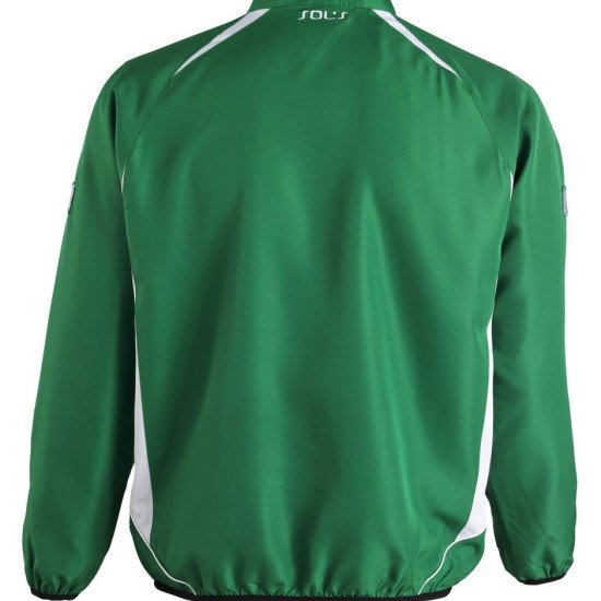 Куртка спортивна SOL'S Old Trafford Sweat, колір насичений зелений/білий - 90400933S