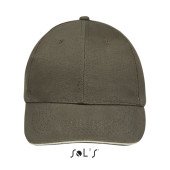 Кепка SOL'S Buffalo, колір армійський/бежевий - 88100915TUN
