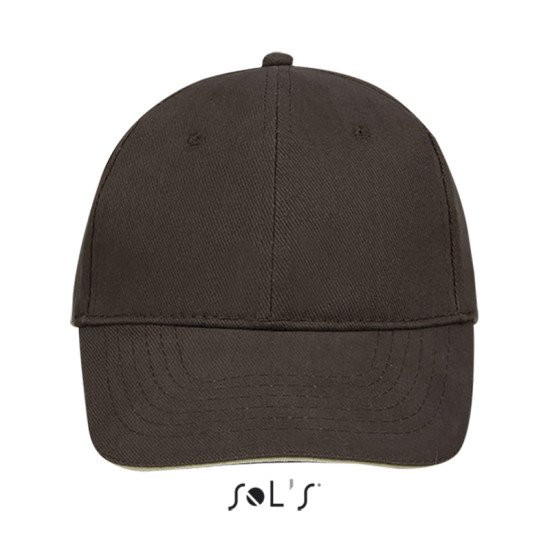Кепка SOL'S Buffalo, колір шоколадний/бежевий - 88100921TUN