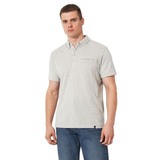 Футболка поло чоловіча James Harvest Shellden, колір попільний (JH)  - 2115001121M