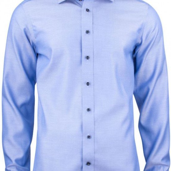 Сорочка чоловіча JH&Frost Green Bow 01 Slim Fit, колір небесно-блакитний/темно-синій - 2900102560M