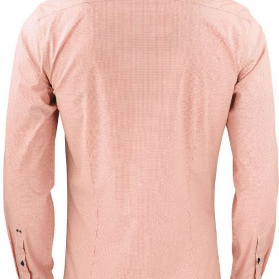 Сорочка чоловіча JH&Frost Purple Bow 141 Slim Fit, колір помаранчевий/білий в клітинку - 2914102313L