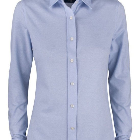 Сорочка жіноча James Harvest Burlingham, колір світло-синій/білий  - 2123028501XS