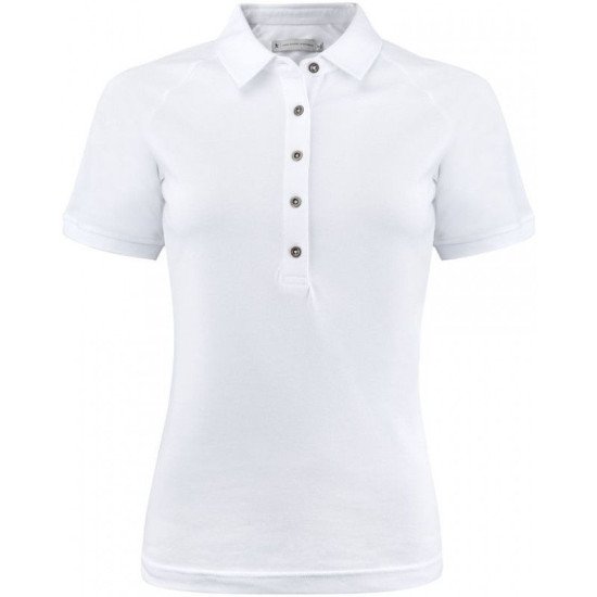 Футболка поло жіноча James Harvest Brookings, колір білий - 2125037100XS