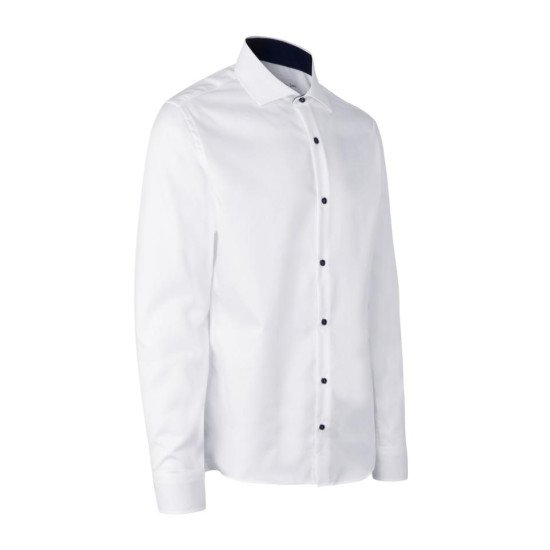 Сорочка чоловіча Seven Seas Fine Twill Virginia Slim Fit, колір білий - S371001S