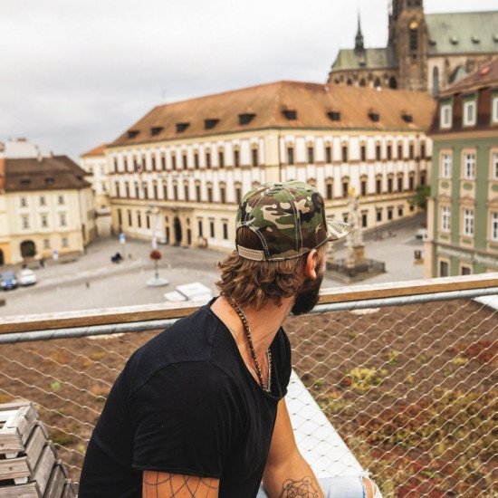 Кепка coFEE Snap solid, колір камуфляж зелений - 2021-55