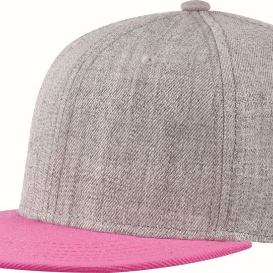 Кепка coFEE Snap melange, колір сірий меланж/фукція - 2023-26