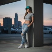 Кепка coFEE Snap curved, колір бірюзовий/чорний - 2030.18 CO