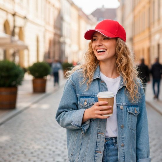 Кепка coFEE Classic sandwich, колір червоний/білий - 2099-5 CO