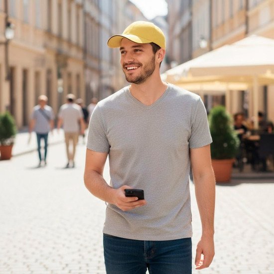 Кепка coFEE Classic sandwich, колір лимонний/темно-синій - 2099-88 CO