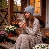 Шапка coFEE Jersey, колір світло-меланжевий - 3003-34 CO