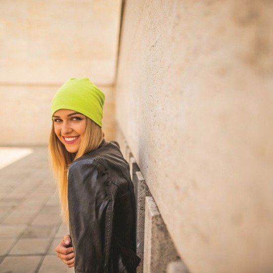 Шапка coFEE Jersey, колір неоново-жовтий - 3003-41