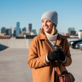 Шапка coFEE Wrap beanie, колір бежевий меланж - 3030.17 CO Шапка coFEE Wrap beanie, колір бежевий меланж - 3030.17 CO