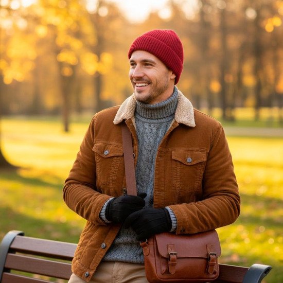 Шапка coFEE Wrap beanie, колір бордовий - 3030.2 CO Шапка coFEE Wrap beanie, колір бордовий - 3030.2 CO