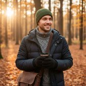 Шапка coFEE Wrap beanie, колір армійський - 3030.29 CO