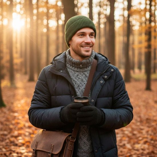 Шапка coFEE Wrap beanie, колір армійський - 3030.29 CO