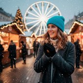 Шапка coFEE Wrap beanie, колір лазурний - 3030.59 CO