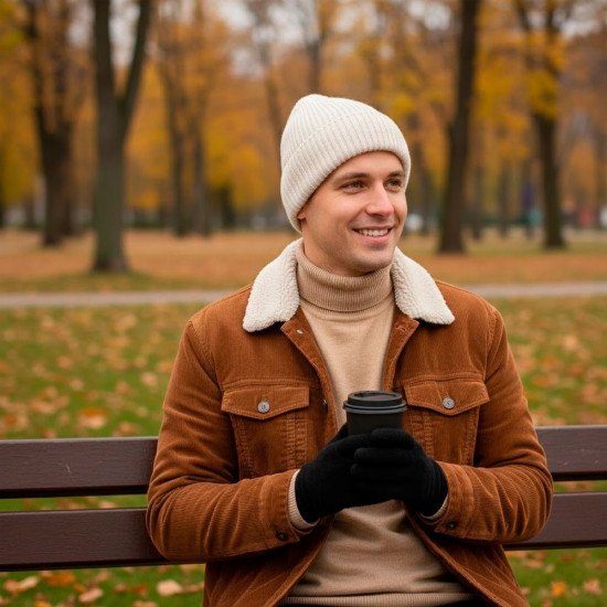 Шапка coFEE Wrap beanie, колір білий - 3030.6 CO Шапка coFEE Wrap beanie, колір білий - 3030.6 CO