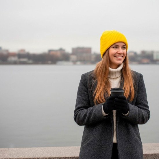 Шапка coFEE Wrap beanie, колір жовтий - 3030.8 CO