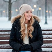 Шапка coFEE Extended, колір кремовий - 3034-22 CO