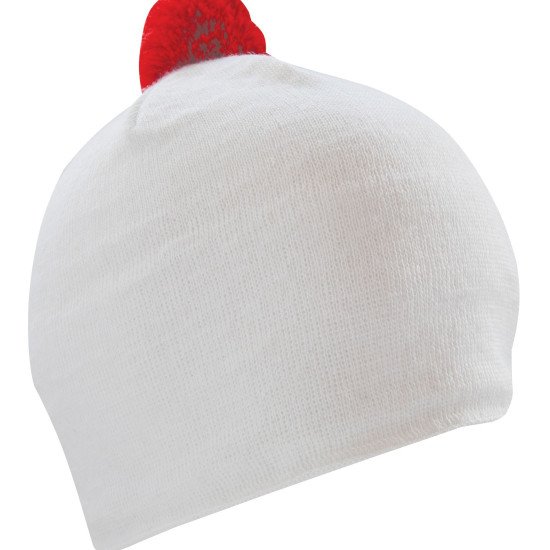Шапка coFEE Contrasting, колір білий/червоний - 3040-6E CO