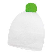 Шапка coFEE Contrasting, колір білий/неоново-зелений - 3040.6F CO