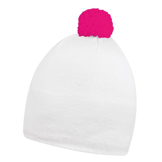 Шапка coFEE Contrasting, колір білий/неоново-рожевий - 3040.6G CO