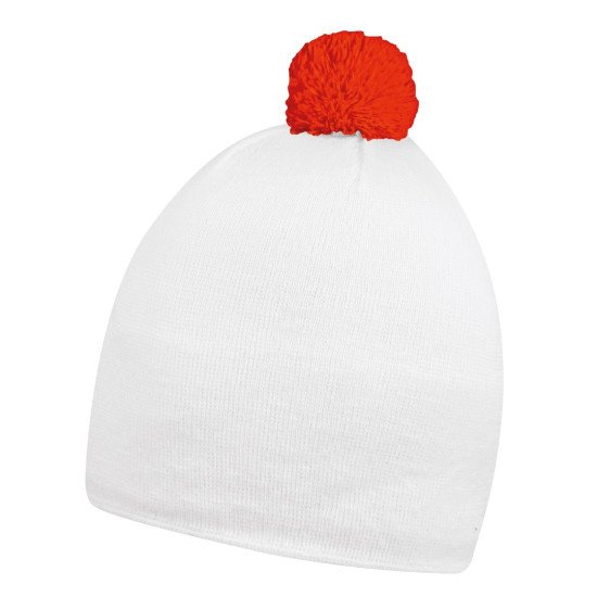 Шапка coFEE Contrasting, колір білий/неоново-помаранчевий - 3040.6I CO