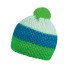 Шапка coFEE Three rows, колір неоново-зелений/бірюзовий/білий - 3041-41 CO