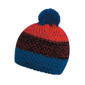 Шапка coFEE Three rows, колір ультрамарин/чорний/червоний - 3041-44 CO