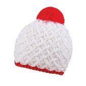 Шапка coFEE Rough style, колір білий/червоний - 3044-6D CO