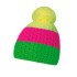 Шапка coFEE Cable knit, колір неоново-зелений/неоново-рожевий/неоново-жовтий - 3045-41