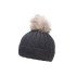Шапка coFEE Rib fur, колір попелястий темно-сірий/бежевий - 3048-47