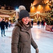 Шапка coFEE Rib fur, колір попелястий темно-сірий/бежевий - 3048-47