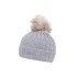 Шапка coFEE Rib fur, колір світло-сірий/бежевий - 3048-7