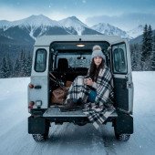 Шапка coFEE Rib fur, колір світло-сірий/бежевий - 3048-7